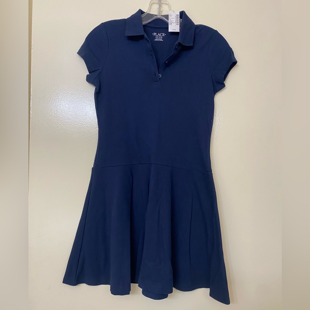 Navy Blue Uniform Polo Dress